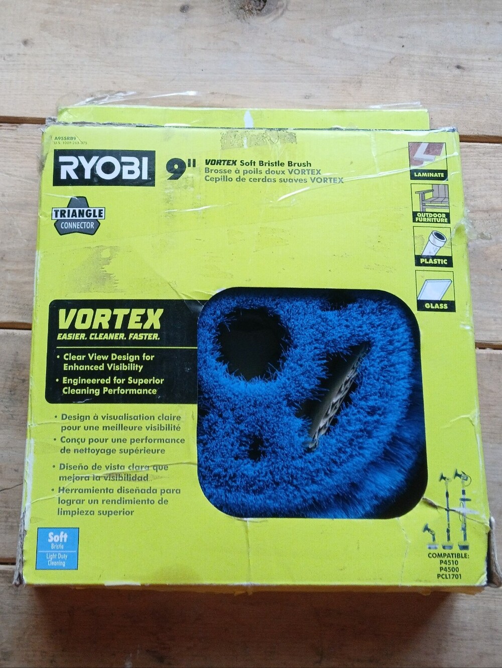 RYOBI 9 in. VORTEX Soft Bristle Cleaning Brush Head